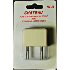 Europe prong socket adapter beige plug with retail packaging