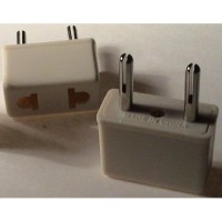 Europe prong socket adapter white plug bulk