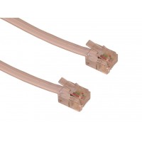 RJ11 Telephone cable to jack line extension 25’ ft feet MM male-male new Chateau grey
