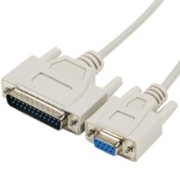 Serial cable DB9F DB25M female-male 6' 6ft feet DB9F DB25M cable for modem, cutter, etc.