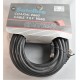 Coaxial video cable wire RG-6 7,6 M meters, 25’ ft feet, male-male, MM, black, retail pack, dusty, retail pack, CHATEAU