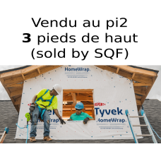 Tyvek Dupont HomeWrap membrane 3 feet large air barrier - SOLD BY THE LINEAR FEET