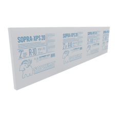 20 psi. 2" x 2' x 8'. R10. Thermal insulation board Soprema SOPRA-XPS 20 psi